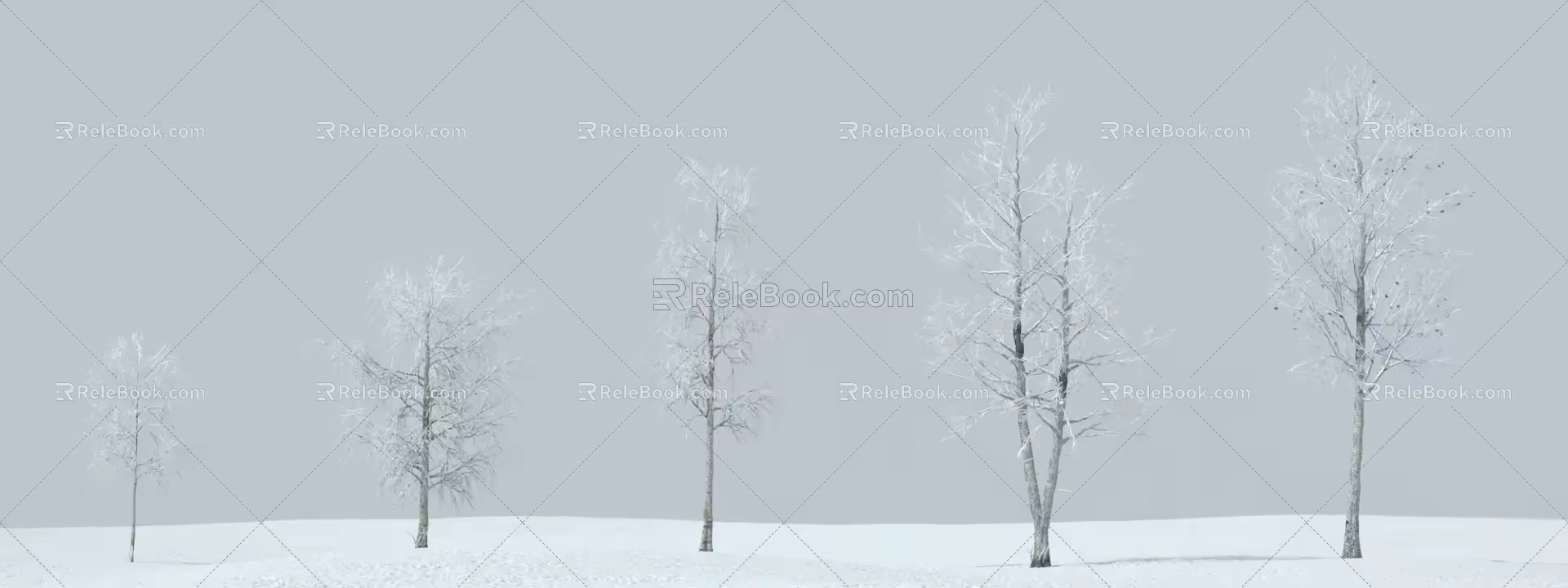 Snow Tree Modern Tree 3d model
