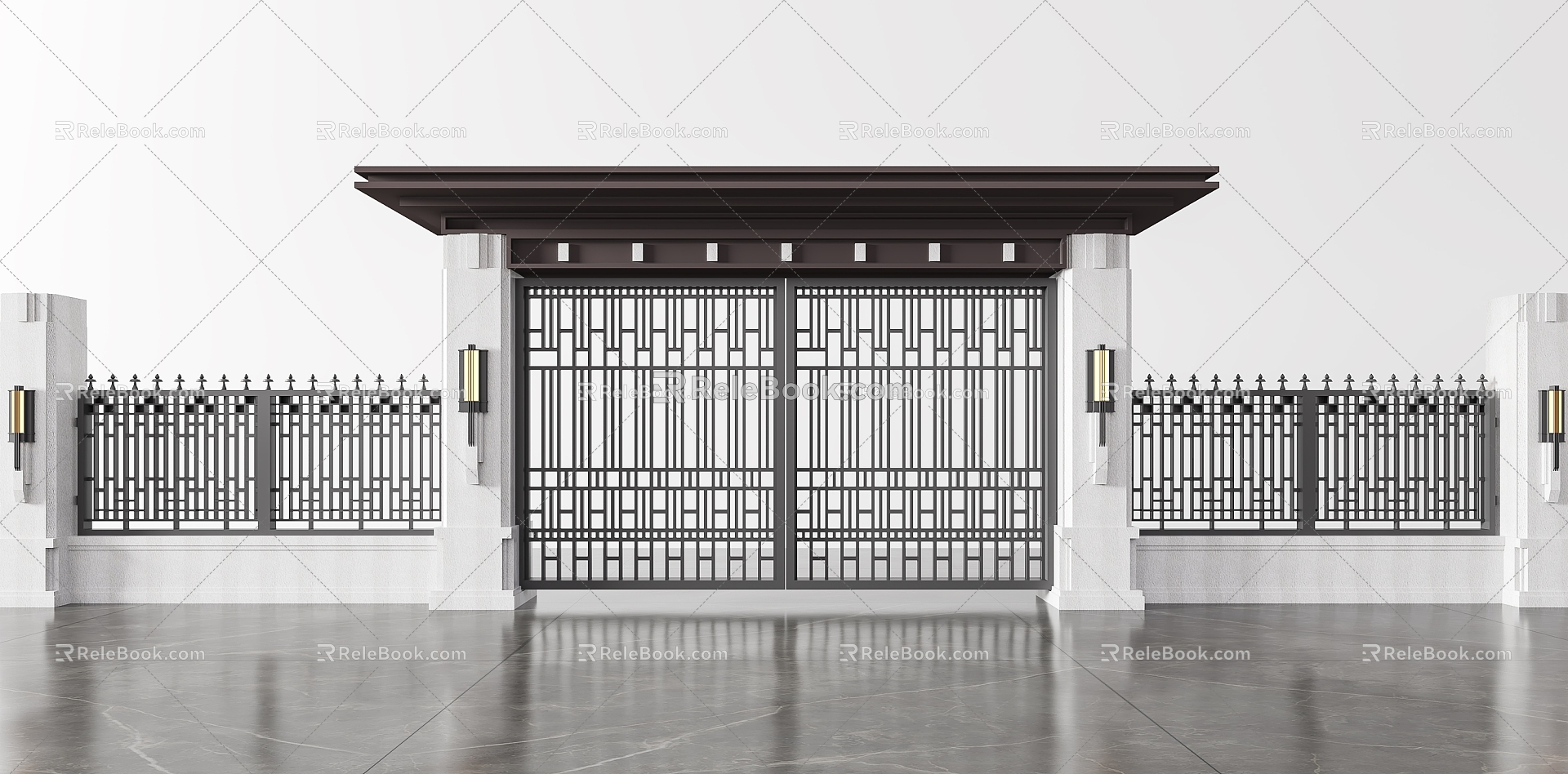 Villa exterior door 3d model