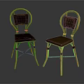 Vintage Wooden Chairs Featuring Curved Frame Dark Upholstered Seats Backrests And Armrests