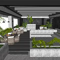 Serene Roof Garden With Lush Greenery Outdoor Seating And Wooden Deck