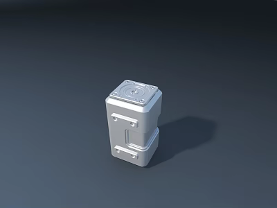 Modern Silver Square Shaped Smart Machine With Interface And Buttons 3d model