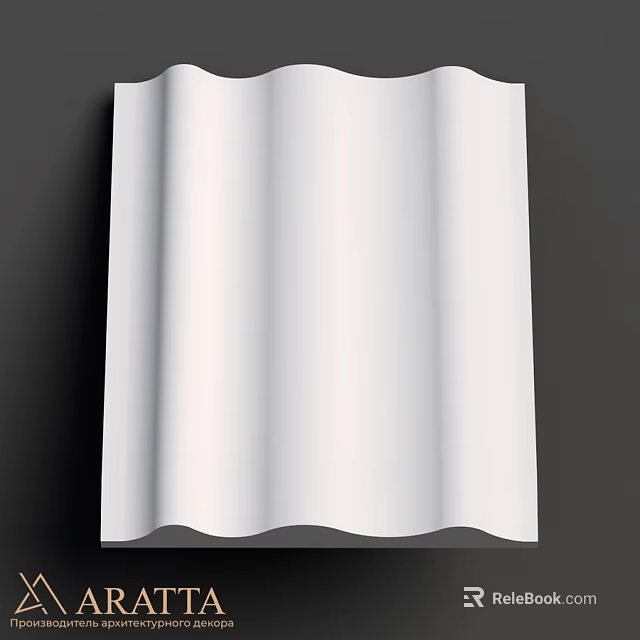 White Wavy Textured Wall Design With Smooth Curved Surface And Dark Background 3d model 