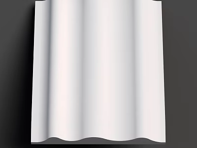 White Wavy Textured Wall Design With Smooth Curved Surface And Dark Background 3d model