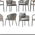 Various Designed Outdoor Chairs With Woven Details Metal Frames And Comfortable Cushions