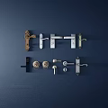 Various Decorative And Minimalist Door Handles With Brass Silver And Brown Metal Finishes