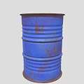 Industrial Equipment Blue Metal Storage Drum with Rustic Finish and Durable Design