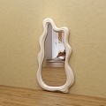 Cream style decorative mirror floor mirror full-length mirror shaped creative art mirror 3d model