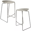 Modern White Bar Stool With Sleek Metal Frame For Contemporary Home Use