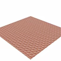 Floor Tile Components With Geometric Pattern In Reddish Brown And Beige Tones 3d model