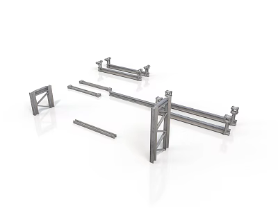 Modern style metal frame metal frame furniture frame bracket component structural support metal component 3d model