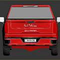 Red Modern Pickup Truck With Double Cab Sleek Exterior And Alloy Wheels