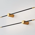 Modern Minimalist Wall Lamp with Golden Black Color and Metal Material for Indoor Decoration
