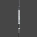 Advanced Tactical Rifle With Modern Black Silver Finish And Blue Accent Grip Design