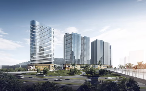 Modern Office Building Simple Office Building Hotel Business 3d model