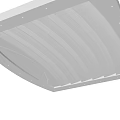 Modern White Ceiling Design With Curved Lines And Recessed Lights Decoration