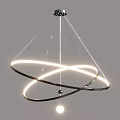 Various Modern Hanging Chandeliers With Curved Ring Structures And LED Lights