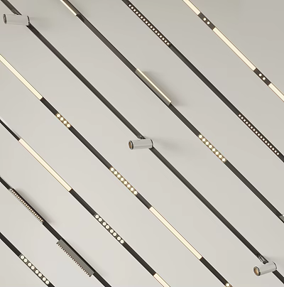 Modern LED Downlights And Spotlights For Interior Home Office Lighting Design 3d model