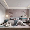 Modern Children's Room Daughter Room 3d model