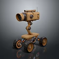 Smart Computer Robotic Device With Camera Lens Mobile Wheels And Antenna 3d model