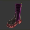 Practical Black Rubber Rain Boots With Zipper And Thick Sole For Daily Living Supplies
