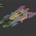 Futuristic Sci Fi Weapon Design Featuring White Pink Advanced Complex Structure