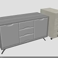 Modern Home Furniture Gray Cabinet With Doors Drawers And Beige Chest Of Drawers