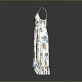 White Floral Print Spaghetti Strap Maxi Dress with Colorful Flower Patterns