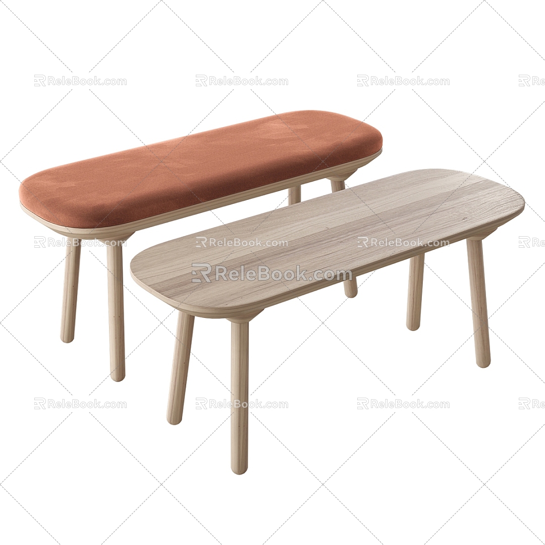 modern bench 3d model