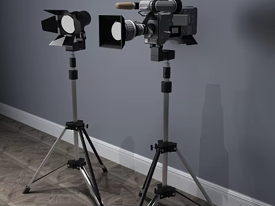 Top Mobile Digital Photography Equipment With Tripod LED Light And Camera Accessories 3d model
