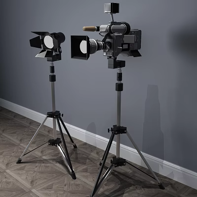 Top Mobile Digital Photography Equipment With Tripod LED Light And Camera Accessories 3d model
