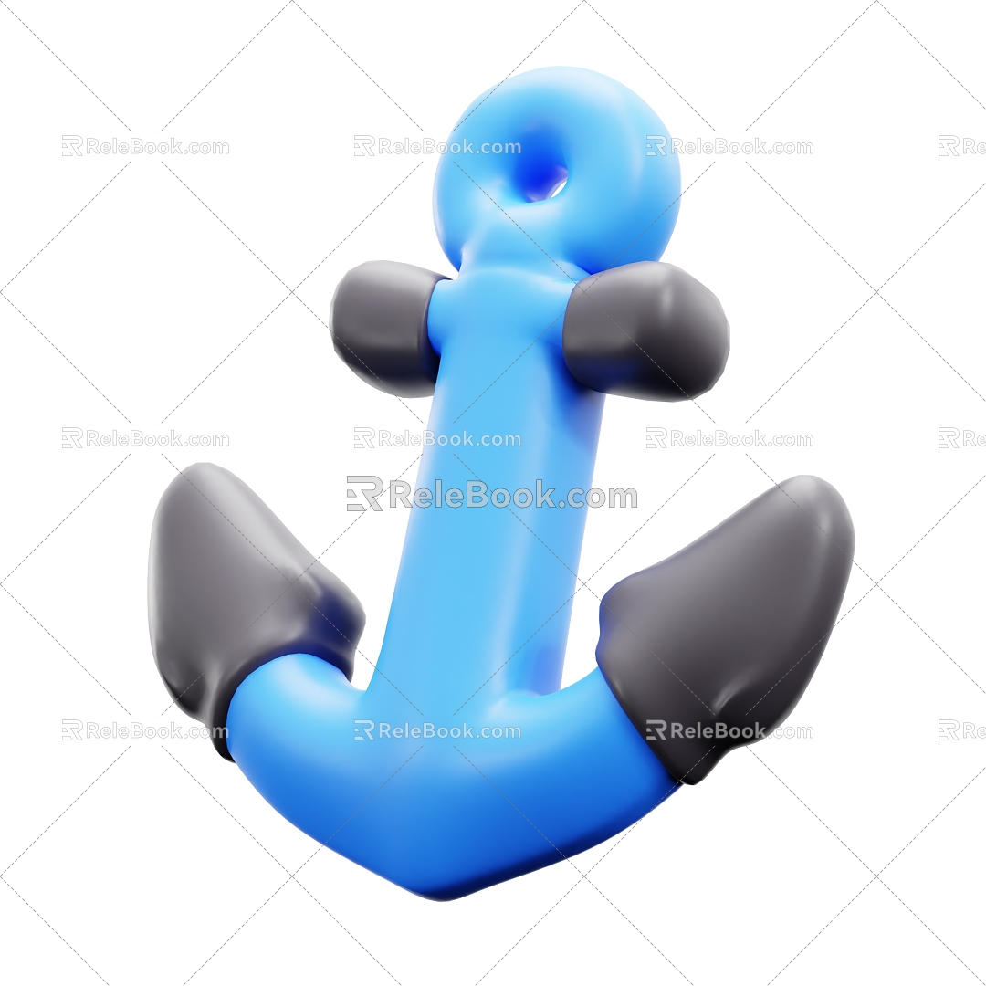 Modern Anchor Toy Anchor Cartoon Anchor 3d model