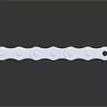 Stainless Steel Chain With Smooth Interconnected Links And Shiny Reflective Surface 3d model