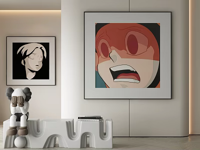 modern decorative painting 3d model