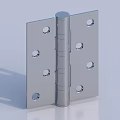 Stainless Steel Hinge With Square Plates And Multiple Holes For Furniture Doors