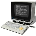 Modern computer Old-fashioned computer 3d model