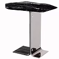 Modern Living Room Table Design With Marble Tabletop And Metal Stand