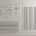 Various Decorative Gypsum Moldings With Intricate Patterns And Linear Designs 3d model