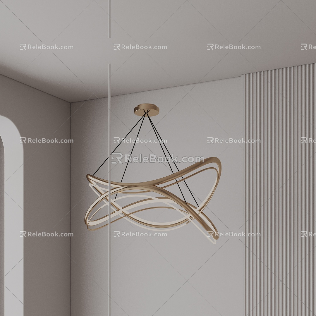 Modern chandelier 3d model