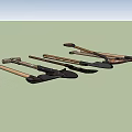 Collection Of Different Shovels With Wooden Handles And Metal Blades