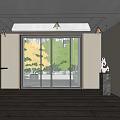 Modern Elevator Hallway With Wooden Flooring Light Colored Walls Recessed Lights And Sculpture Decor