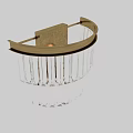 Brass and Crystal Wall Lamp with Elegant Decorative Design for Home Lighting