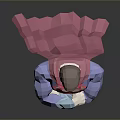 3D Model of Superman With Blue Costume Red Cape and Arms Crossed Pose