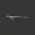 Mythical Fantasy Game Movie Character With Pink Blue Green Feathery Tail And Scaled Body