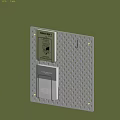 Perforated Metal Wall Decor Panel With Nameplate And Lanyard Badge Holder