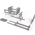 Industrial Steel Structural Components with Frames Brackets and Support Beams 3d model