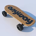 Unique Wooden Andy Skateboard Outdoor Sports Equipment With Skateboarder Silhouette Design