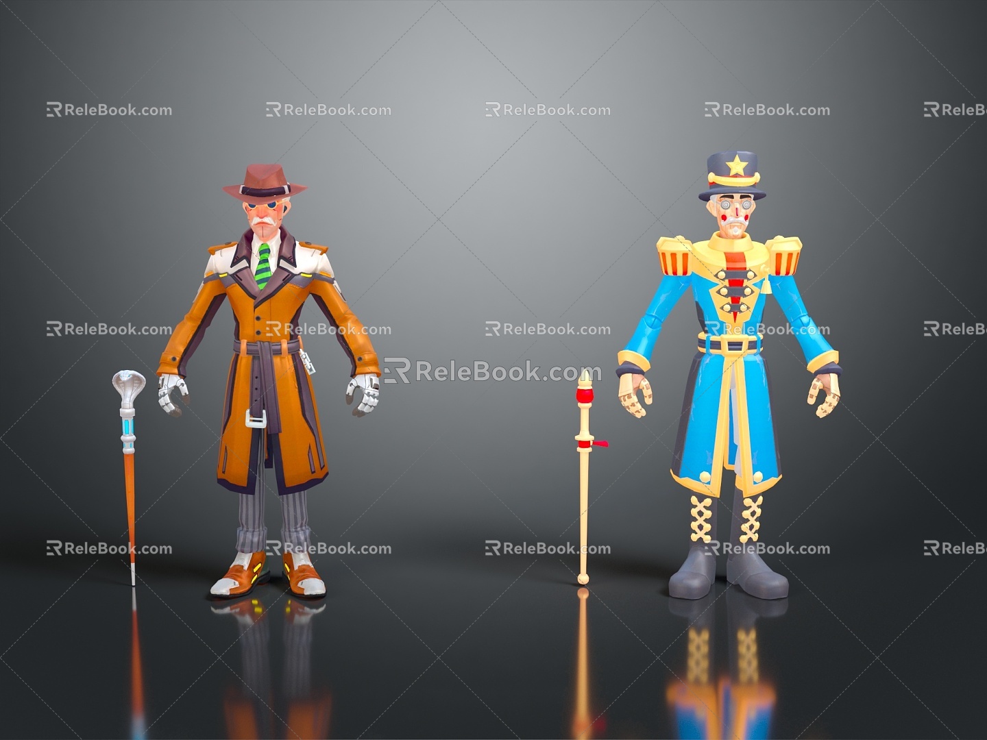 Gentleman Men Cartoon Men Cartoon Gentleman Male Characters Male Characters Male 3d model