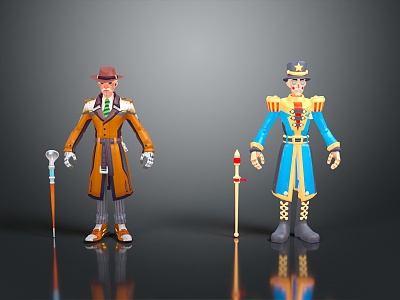 Gentleman Men Cartoon Men Cartoon Gentleman Male Characters Male Characters Male 3d model