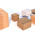 Various Sizes And Colors Of Cardboard Boxes For Packaging And Storage