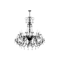 Elegant Crystal Chandelier With Multiple Candle Lights And Decorative Pendants 3d model